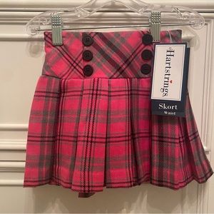 Hartstrings Toddler Pink Plaid Skort
